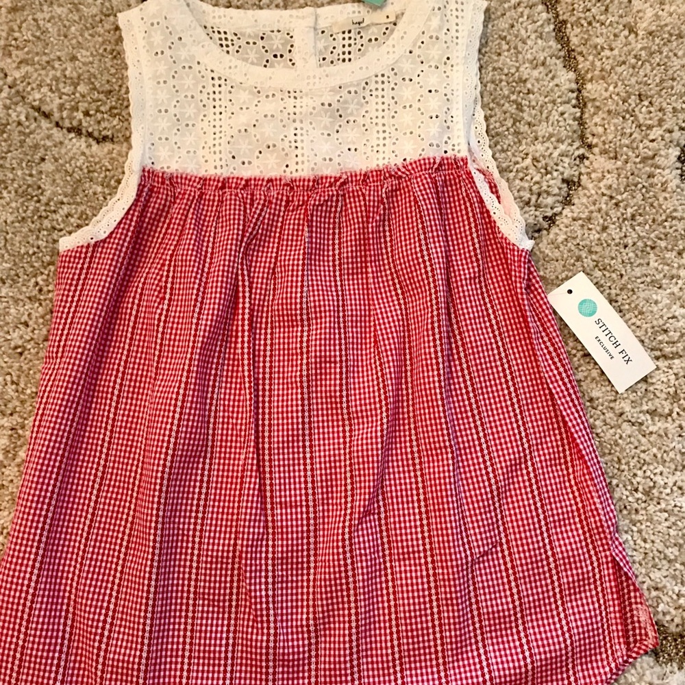 Crochet Trim Cotton Top